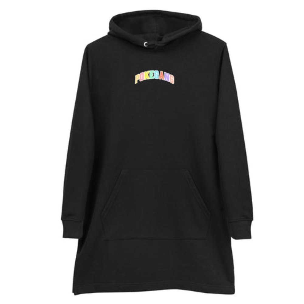 PokeGang Women's Black Long Sleeve Kangaroo Pocket Double Layered Hoodie